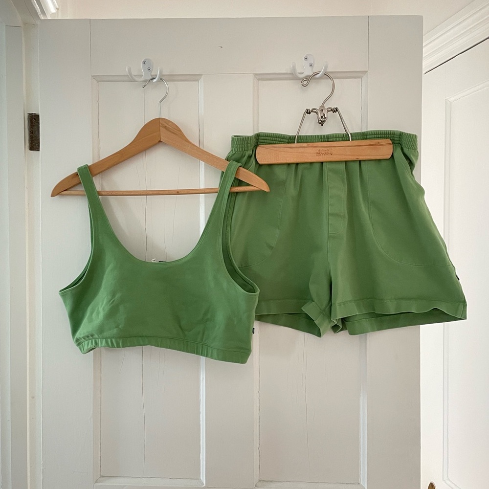 Matching set from Ana + Zac in size L, green